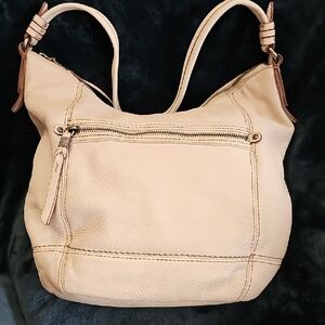 The Sak Cream Leather Bag EUC